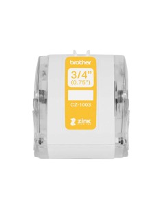 Brother CZ1003 Rolo de Etiquetas Originais de Tamanho Personalizado - Largura 19mm x 5 metros - Zero Ink