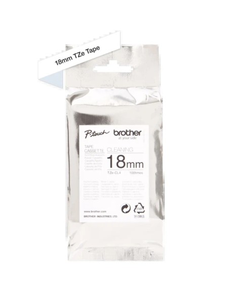 Fita de Limpeza Laminada Original Brother TZeCL4 - Largura 18mm-24mm x 100 usos