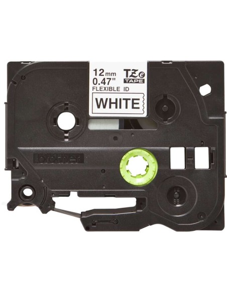 Fita Laminada Flexível Original Brother TZeFX231 para Etiquetas - Texto preto sobre fundo branco - Largura 12mm x 8 metros