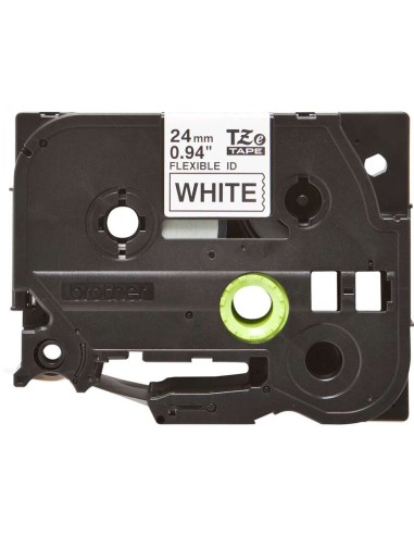 Fita Laminada Flexível Original Brother TZeFX251 para Etiquetas - Texto preto sobre fundo branco - Largura 24mm x 8 metros