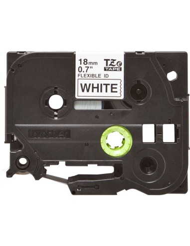 Brother TZeFX241 Fita Laminada Flexível Original de Etiquetas - Texto preto sobre fundo branco - Largura 18mm x 8 metros