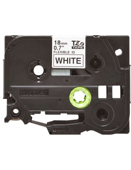 Brother TZeFX241 Fita Laminada Flexível Original de Etiquetas - Texto preto sobre fundo branco - Largura 18mm x 8 metros