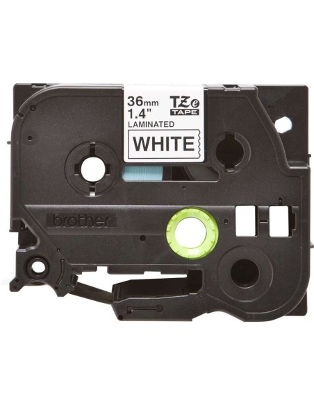 Fita Laminada Original Brother TZe261 para Etiquetas - Texto preto sobre fundo branco - Largura 36mm x 8 metros