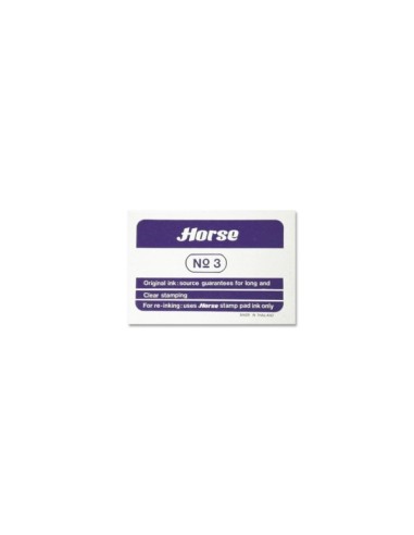 Horse Carimbo Metálico Nº3 - Fácil de Recarregar - Resistente e Durável - Cor Violeta