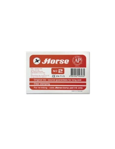 Carimbo Metálico Horse Nº2 - Fácil de Recarregar - Resistente e Durável - Cor Vermelha