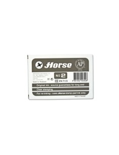 Carimbo Metálico Horse Nº2 - Fácil de Recarregar - Resistente e Durável - Cor Preta