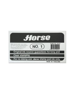 Carimbo Metálico Horse Nº1 - Fácil de Recarregar - Resistente e Durável - Cor Preta