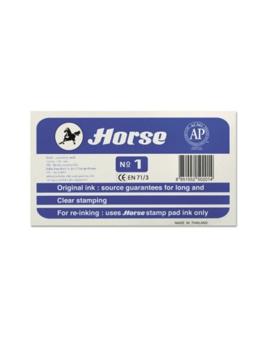 Carimbo Metálico Horse Nº1 - Fácil de Recarregar - Resistente e Durável - Cor Azul