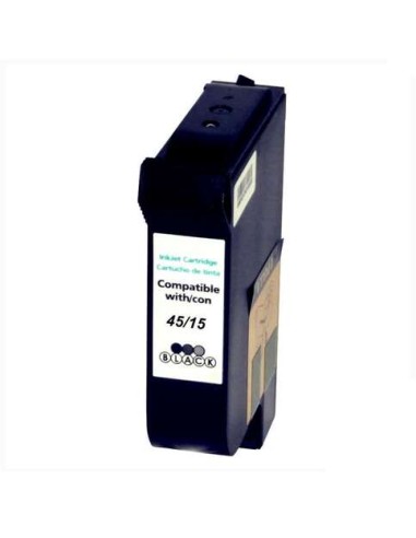 HP 45/15 Cartucho de Tinta Preta Pigmentada Genérico - Substitui 51645AE/C6615DE