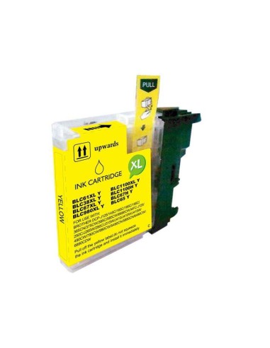 Brother LC980XL/LC1100XL/LC985XL Amarelo Cartucho de Tinta Genérico - Substitui LC980Y/LC1100Y/LC985Y