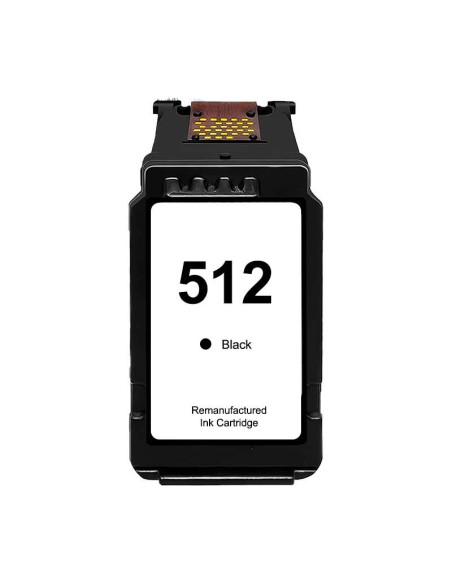 Canon PG512/PG510 Preto Cartucho de Tinta Remanufaturado - Mostra Nível de Tinta - Substitui 2969B001/2970B001