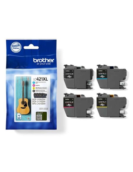 Brother LC421XL Pack de 4 Cartuchos de Tinta Originais - LC421XLVAL