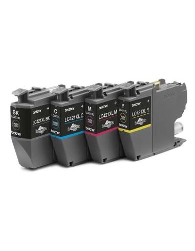 Brother LC421XL Pack de 4 Cartuchos de Tinta Originais - LC421XLVAL