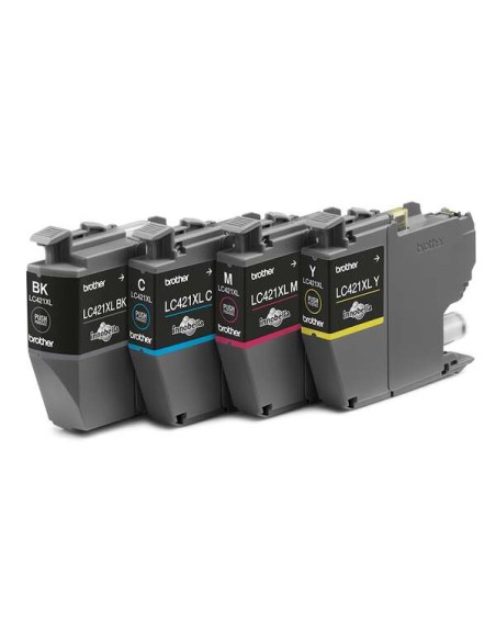 Brother LC421XL Pack de 4 Cartuchos de Tinta Originais - LC421XLVAL