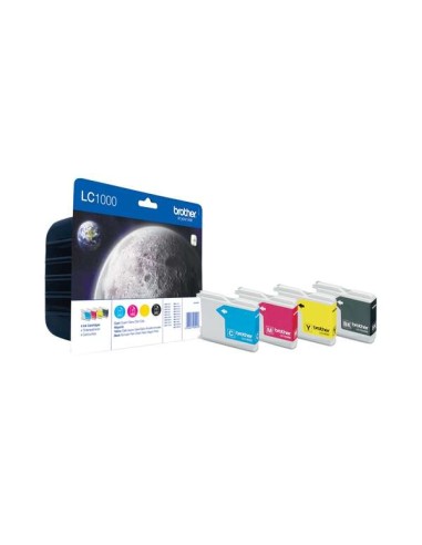 Brother LC1000 Pack de 4 Cartuchos de Tinta Originais - LC1000VALBP