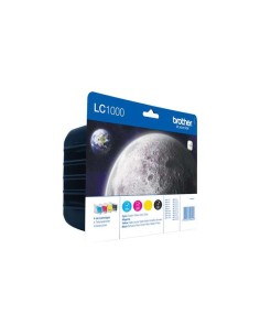 Brother LC1000 Pack de 4 Cartuchos de Tinta Originais - LC1000VALBP 2