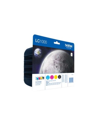 Brother LC1000 Pack de 4 Cartuchos de Tinta Originais - LC1000VALBP
