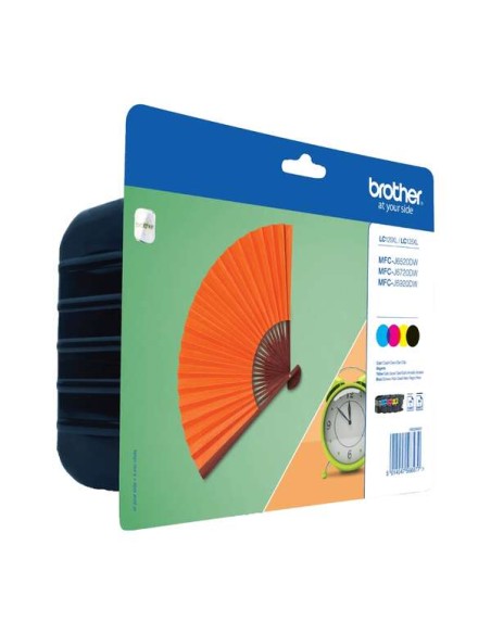 Brother LC129XL/LC125XL Pacote de 4 Cartuchos de Tinta Originais - LC129XLVALBP