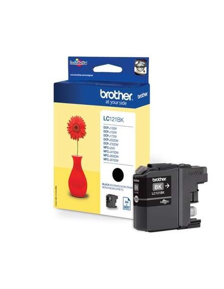 Brother LC121 Preto Cartucho de Tinta Original - LC121BKBP
