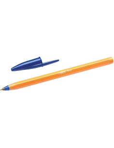 Bic Orange Original Fine Caneta Esferográfica - Ponta Redonda de 0.8mm - Traço de 0.30mm - Tinta à Base de Óleo - Corpo Laranja