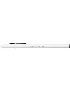 Bic Cristal Up Caneta Esferográfica - Ponta de 1.2mm - Tinta à Base de Óleo - Corpo Branco - Cor Preta 2