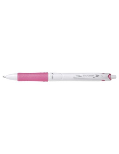 Pilot Caneta Esferográfica Retrátil Acroball PureWhite - Recarregável - Feita com Plástico Reciclado - Ponta Redonda 1mm - Traç