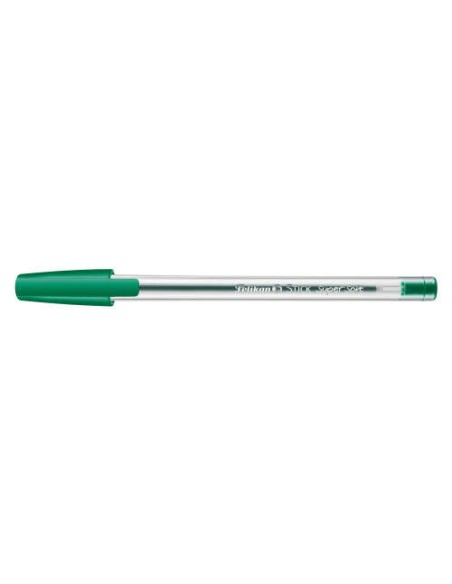 Pelikan Stick Super Soft Caneta Traço 1mm - Tinta Super Fluida - Empunhadura Triangular - Cor Verde