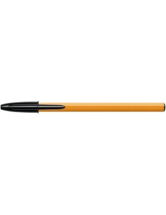 Bic Orange Original Fine Esferográfica - Ponta Redonda de 0.8mm - Traço de 0.30mm - Tinta à Base de Óleo - Corpo Laranja - Cor  2