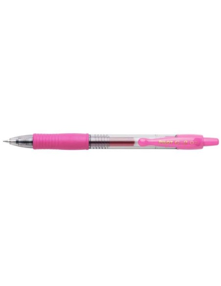 Pilot Caneta Gel G2 Rollerball Retrátil - Recarregável - Ponta de Bola Redonda 0.7mm - Traço 0.32mm - Grip Ergonômico - Cor Ros