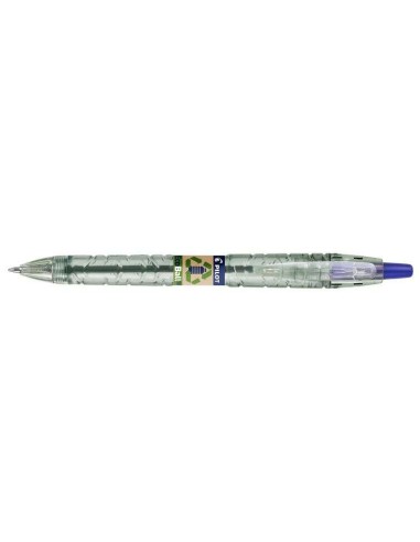 Pilot Caneta Esferográfica Retrátil B2P Ecoball BeGreen - Ponta Redonda 1mm - Traço 0,27mm - 86,64% de Plástico Reciclado - Rec