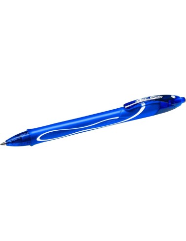 Bic Gel-Ocity Quick Dry Caneta Gel Retrátil - Ponta Média de 0.7 mm - Tinta Gel - Anti-Manchas - Secagem Ultra Rápida - Cor Azu