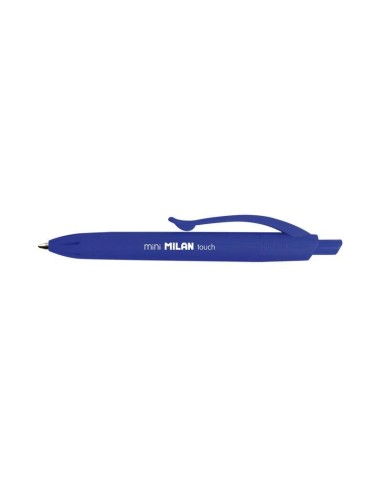 Milan P1 Touch Mini Caneta Esferográfica Retrátil - Ponta Redonda 1mm - Tinta à Base de Óleo - Escrita Suave - Cor Azul