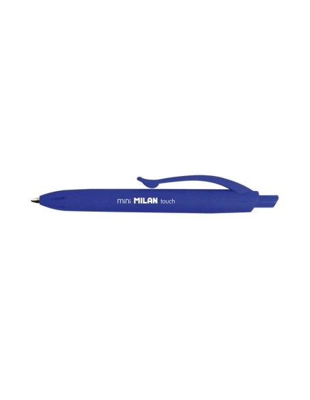 Milan P1 Touch Mini Caneta Esferográfica Retrátil - Ponta Redonda 1mm - Tinta à Base de Óleo - Escrita Suave - Cor Azul