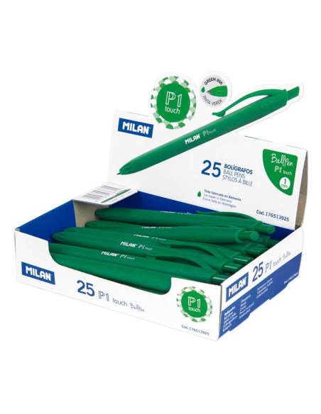 Milan P1 Touch Caneta Esferográfica Retrátil - Ponta Redonda 1mm - Tinta à Base de Óleo - Escrita Suave - 1.200m de Escrita - C