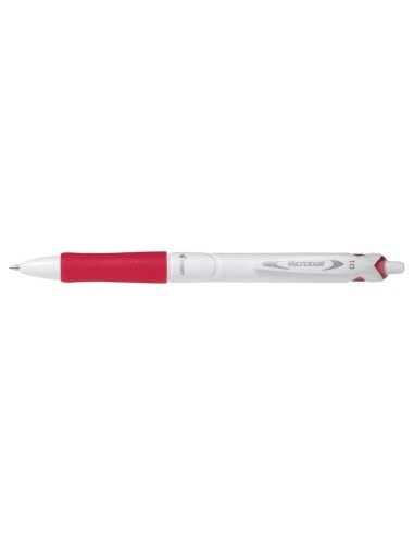 Pilot Caneta Esferográfica Retrátil Acroball PureWhite - Recarregável - Fabricada com Plástico Reciclado - Ponta Redonda 1mm - 