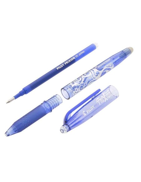 Pilot Frixion Ball Caneta de Gel Apagável - Ponta de Esfera 0.7mm - Traço 0.4mm - Grip Ergonômico - Cor Azul