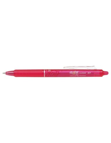 Pilot Frixion Clicker Caneta Gel Apagável Retrátil - Ponta de Bola 0.7mm - Traço 0.4mm - Grip Ergonômico - Cor Rosa