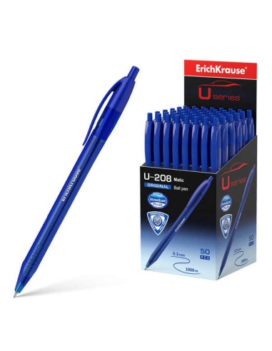 Erichkrause Caneta Automática U-208 Original Matic - Ultra Glide Technology - Tinta Azul