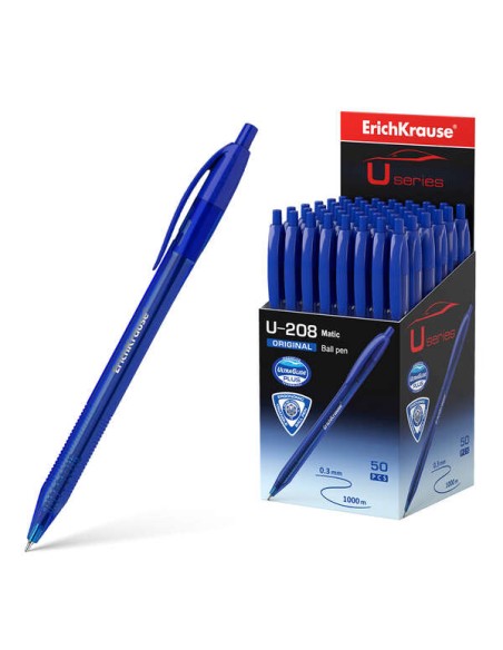Erichkrause Caneta Automática U-208 Original Matic - Ultra Glide Technology - Tinta Azul