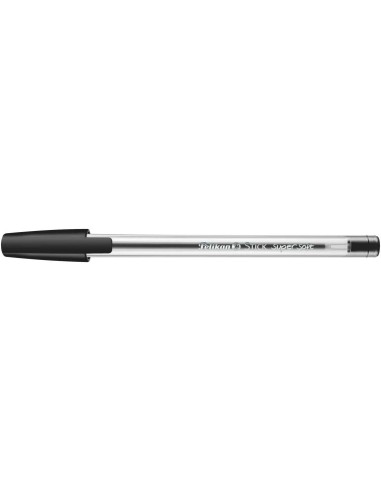 Pelikan Stick Super Soft Caneta Traço 1mm - Tinta Super Fluida - Pega Triangular - Cor Preta