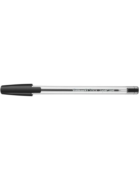 Pelikan Stick Super Soft Caneta Traço 1mm - Tinta Super Fluida - Pega Triangular - Cor Preta