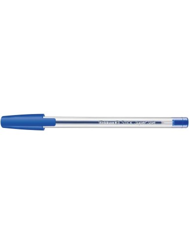 Pelikan Stick Super Soft Caneta Traço 1mm - Tinta Super Fluida - Pega Triangular - Cor Azul