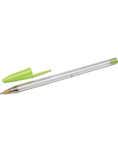 Bic Cristal Fun Caneta Esferográfica - Ponta Grossa de 1.6mm - Tinta à Base de Óleo - Cor Verde Lima