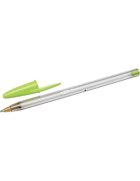 Bic Cristal Fun Caneta Esferográfica - Ponta Grossa de 1.6mm - Tinta à Base de Óleo - Cor Verde Lima