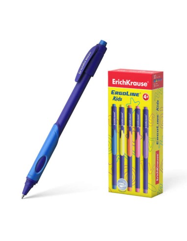 Erichkrause Caneta Ergoline Kids - Ultra Glide Technology - Tinta Cor Azul