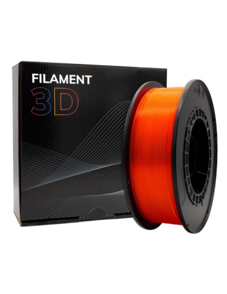 Filamento 3D PLA - Diâmetro 1,75mm - Bobina 1kg - Cor Laranja Fluorescente