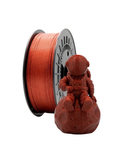 Filamento 3D PLA GLITTER - Diâmetro 1,75mm - Bobina 1kg - Cor Vermelho
