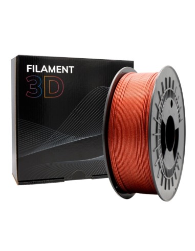 Filamento 3D PLA GLITTER - Diâmetro 1,75mm - Bobina 1kg - Cor Vermelho