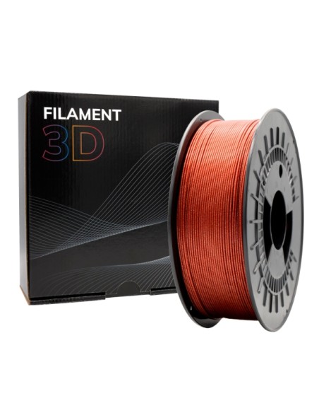 Filamento 3D PLA GLITTER - Diâmetro 1,75mm - Bobina 1kg - Cor Vermelho