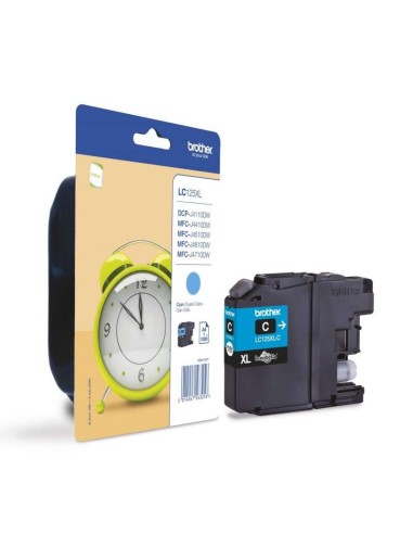 Brother LC125XL Ciano Cartucho de Tinta Original - LC125XLCBP